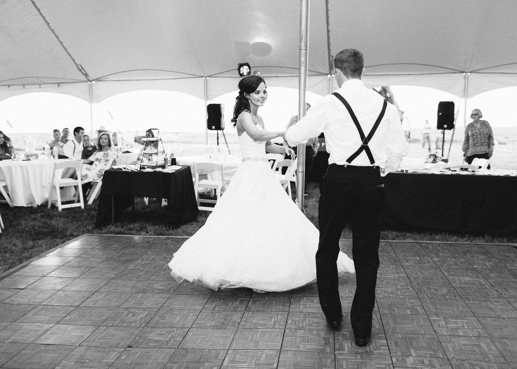 bride and grooms first dance