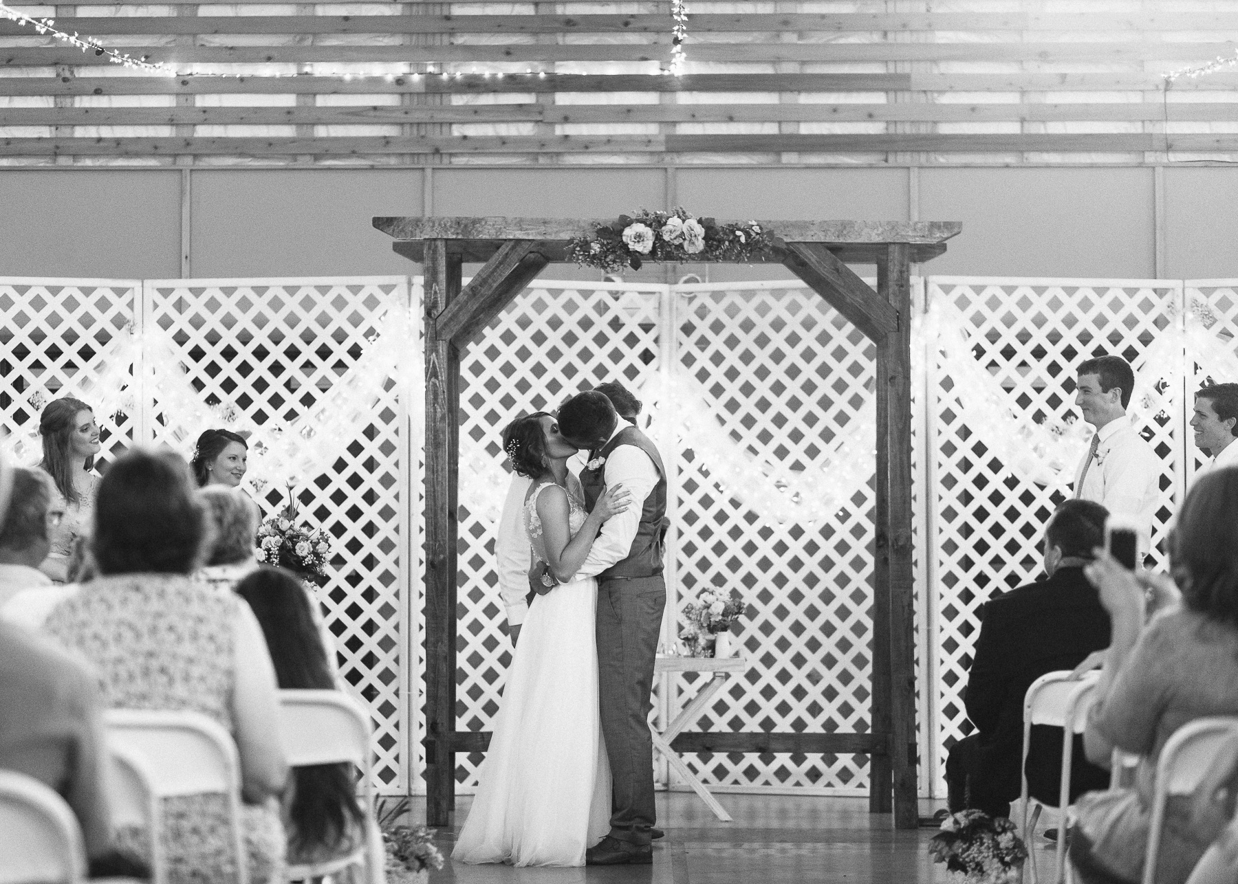 first kiss as husband and wife