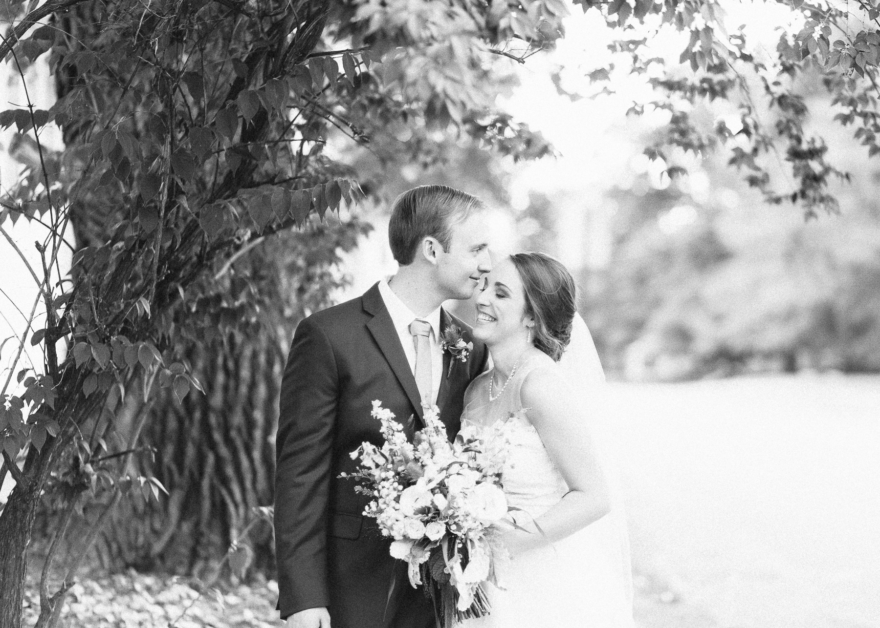 bride and groom sunset portraits