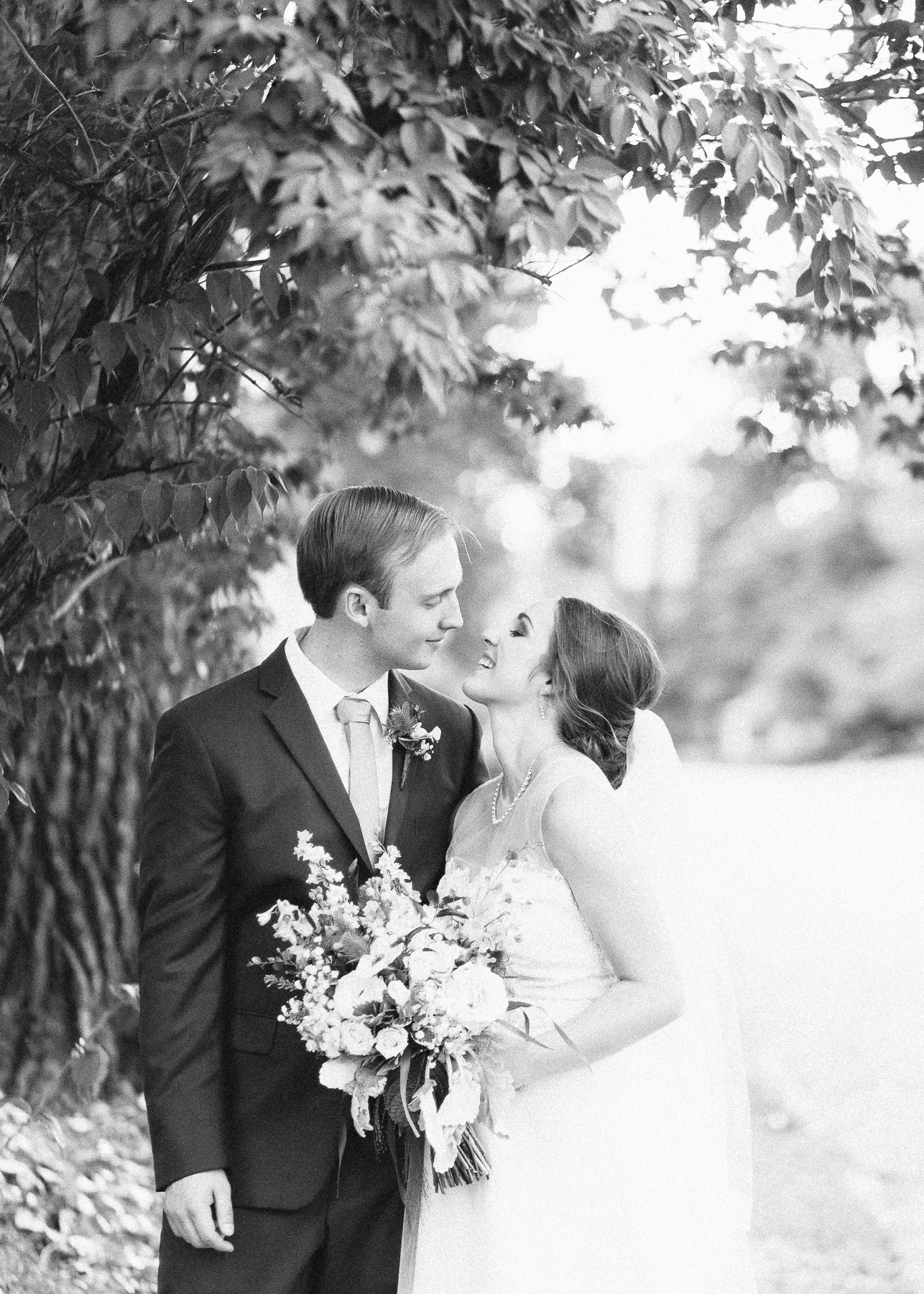 bride and groom sunset portraits