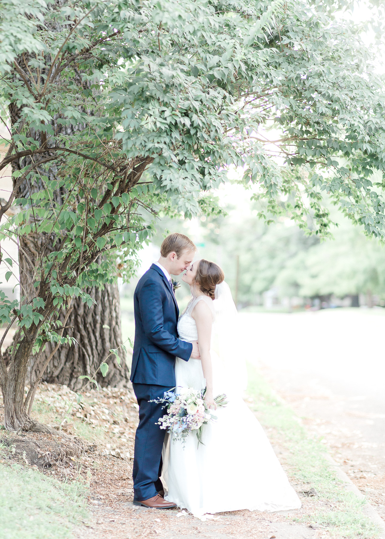 bride and groom sunset portraits