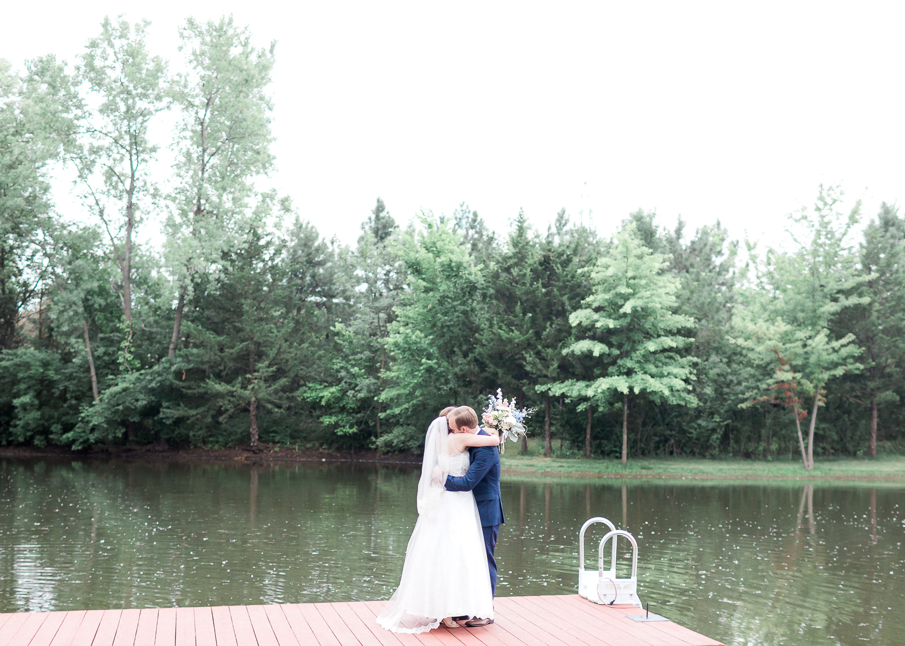 hugging on dock during first look