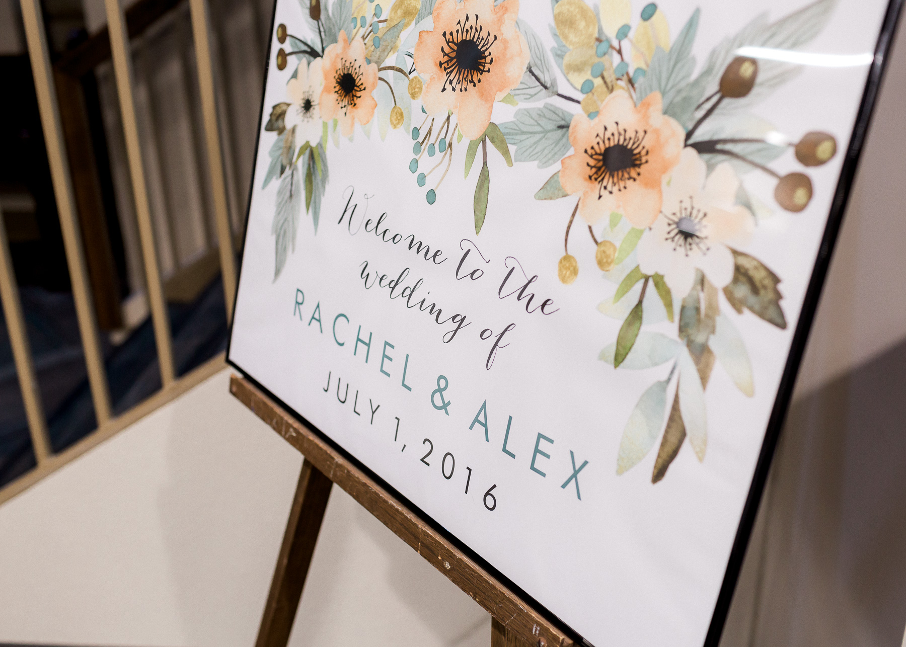 wedding entrance sign