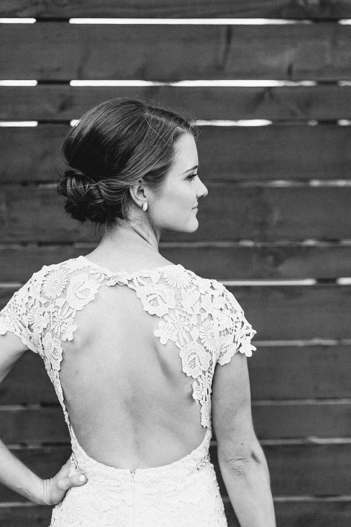 Back of bride's dress